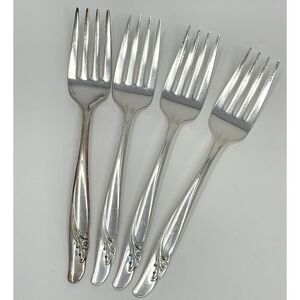 International Rogers EXQUISITE Silverplate 1957 Salad Forks 6 1/8” Set Of 4